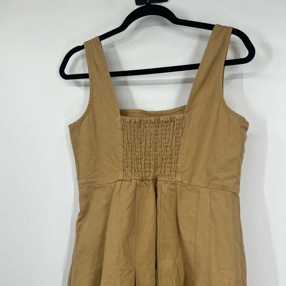 J. Crew Pleated A-Line Chino Dress Sleeveless